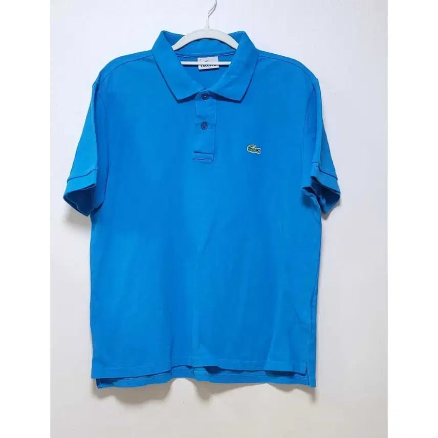 [BUNJANG] Lacoste Blue Short Sleeve Polo Shirt (Size L) / 라코스테 블루 반팔카라티(사이즈 100/L)