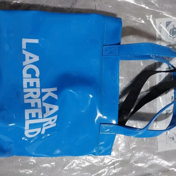 [BUNJANG] Karl Lagerfeld Beach Tote Bag Blue / 칼 라거펠트 비치 토트백 블루