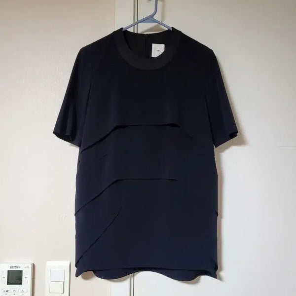 [BUNJANG] KUHO Navy Layered Blouse Size 55 / 구호 블라우스 55
