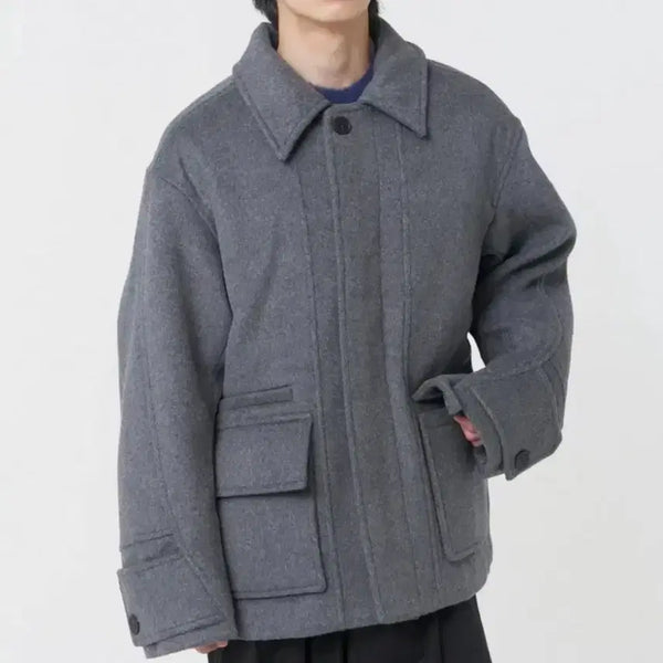 [BUNJANG] Miseki Seoul Men's Half Coat Gray / 3) 미세키서울 맨 하프 코트 그레이