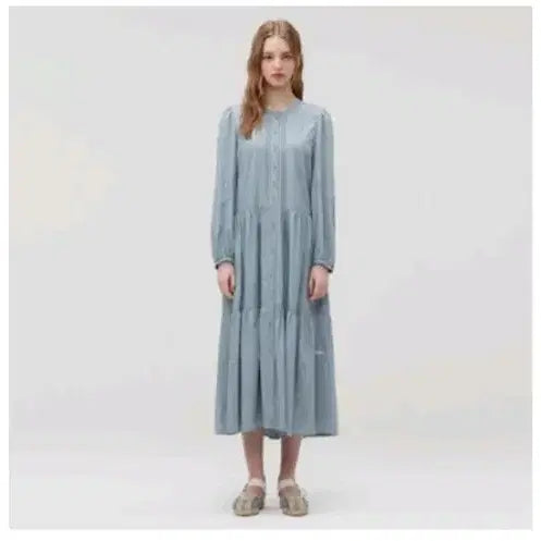[BUNJANG] Thursday Island 2023 Light Blue Long Dress Size S / 써스데이아일랜드(2023) 롱원피스 팔아요