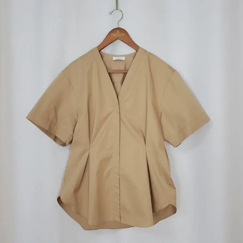 [BUNJANG] Sandro Women's Vest Size 3 (66) Camel Cotton New / (새제품)산드로 베스트 여성3