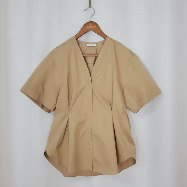 [BUNJANG] Sandro Women's Vest Size 3 (66) Camel Cotton New / (새제품)산드로 베스트 여성3