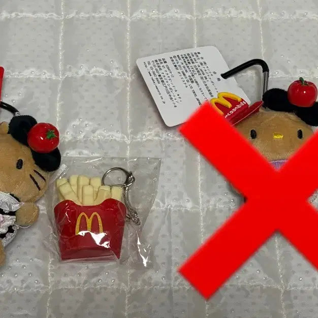 [BUNJANG] Tanning Kitty McDonald's French Fries Keyring Set / 태닝키티 맥도날드 감자튀김 키링세트