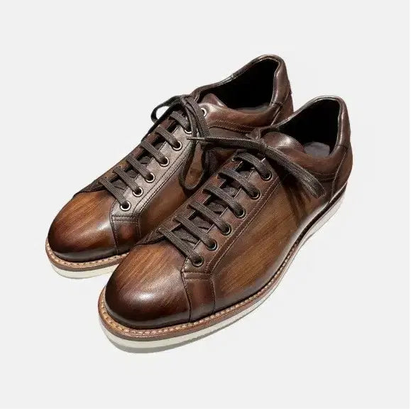 [BUNJANG] Andres Sarda Patina Dyed Brown Sneakers EU42 / 안드레스 샌드라 파티나염색 브라운 스니커즈 EU42 270~275