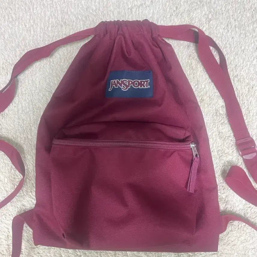 [BUNJANG] JanSport Drawstring Backpack Burgundy / 잔스포츠 드로우색 버건디
