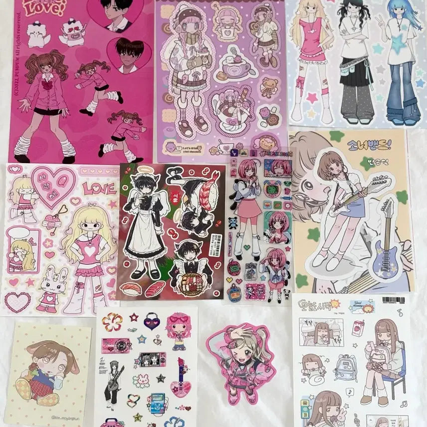 [BUNJANG] Amusutew Jjujjuhae Invader Darling Character Sticker Set / 아무스튜 쭈쭈해 인베이더달링 인물 스티커 / 다꾸 스티커 양도 처분