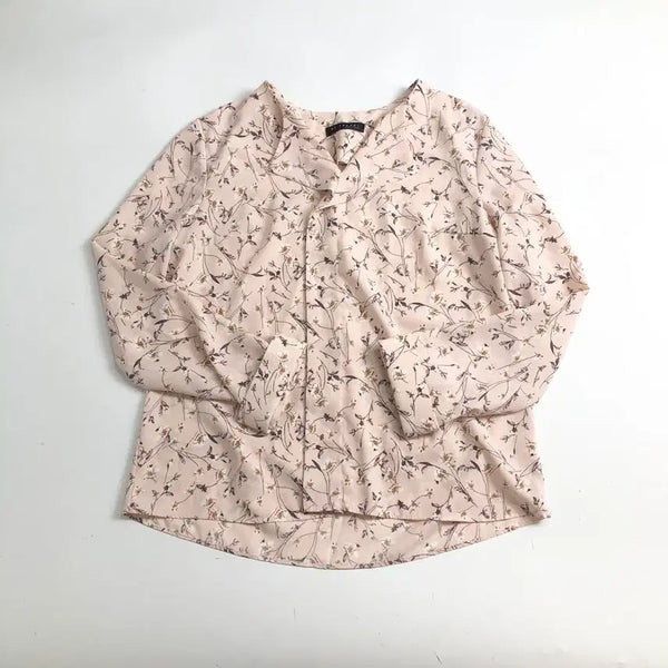 [BUNJANG] Chiffon Floral Pattern Blouse / 쉬폰 플로럴 패턴 블라우스
