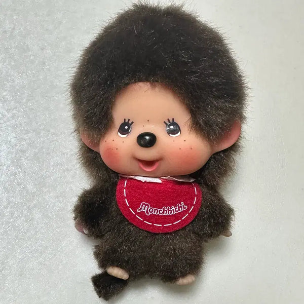 [BUNJANG] Genuine Monchhichi Big Head SS Boy Keychain - Brown / 정품 몬치치 인형 키링