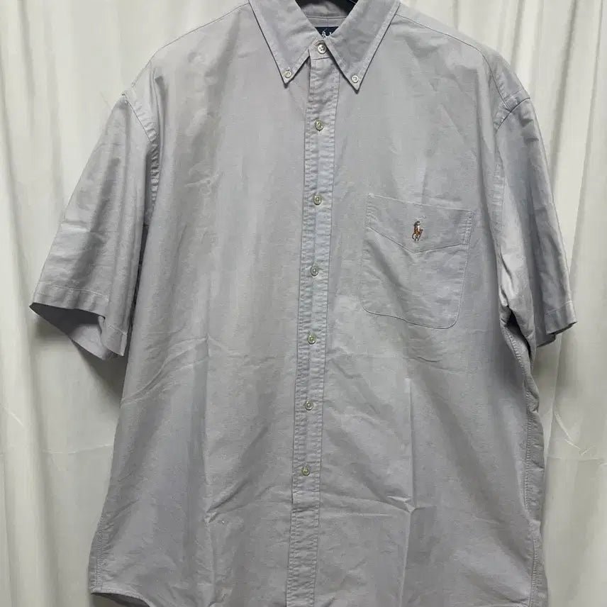 [BUNJANG] Polo Ralph Lauren Oxford Light Blue Shirt XXL / no.200 폴로 랄프로렌 옥스포드 라이트블루하프셔츠xxl 상태굿