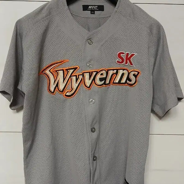 [BUNJANG] SK Wyverns Park Jeong-Kwon Baseball Jersey Grey Size 95 / SK 와이번스 야구 유니폼 그레이 95사이즈 박정권