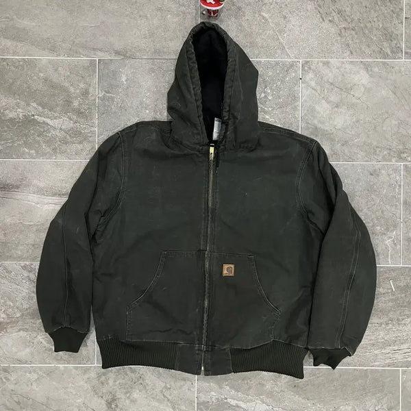 [BUNJANG] Carhartt J130 Sandstone Duck Active Jacket - Moss Green (XL) / (XL) 칼하트 후드 덕 액티브 자켓 J130 MOS 모스그린