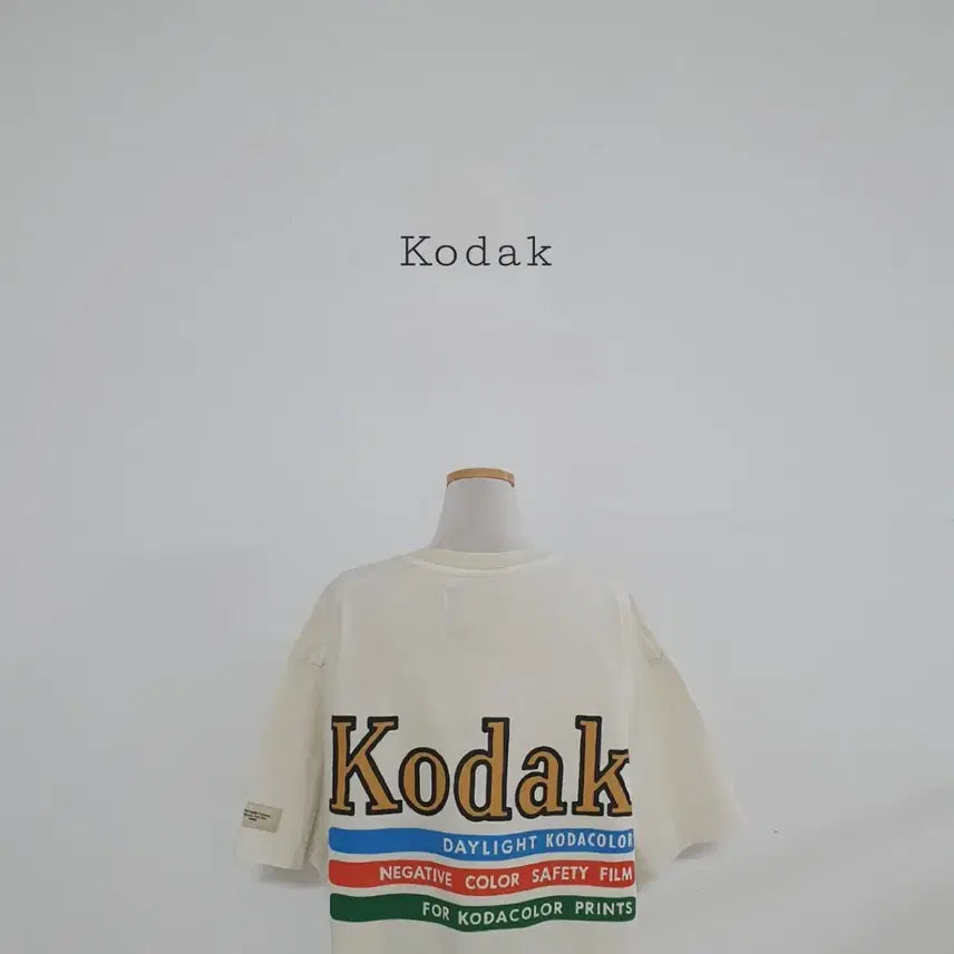 [BUNJANG] Kodak Big Logo T-Shirt Cream L / No.26071709 코닥 반팔 빅로고 티셔츠 크림컬러