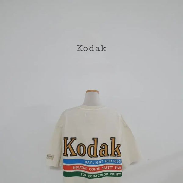 [BUNJANG] Kodak Big Logo T-Shirt Cream L / No.26071709 코닥 반팔 빅로고 티셔츠 크림컬러