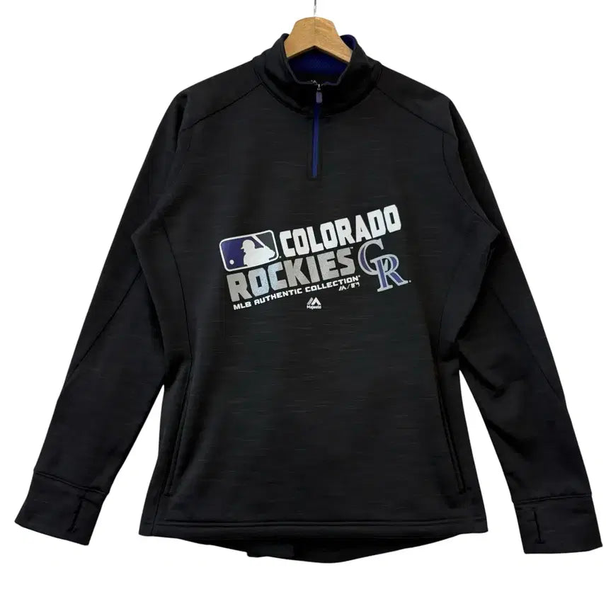 [BUNJANG] Majestic Women's Colorado Half-Zip Pullover Black XL / 마제스틱 우먼 콜로라도 하프집 풀업 블랙 XL 정품