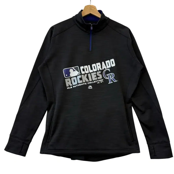 [BUNJANG] Majestic Women's Colorado Half-Zip Pullover Black XL / 마제스틱 우먼 콜로라도 하프집 풀업 블랙 XL 정품