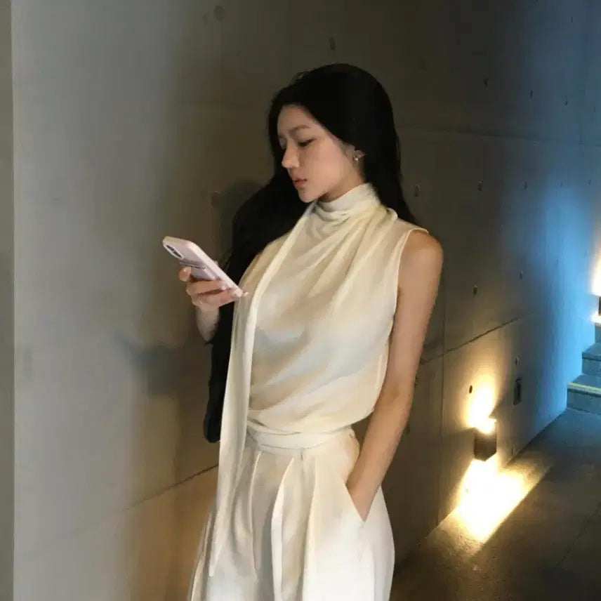 [BUNJANG] Flip Scarf Knit Ivory / 플립 스카프니트(44000