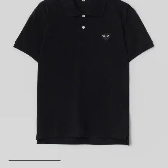 [BUNJANG] Comme des Garçons Black Heart Short Sleeve Polo Shirt / 플레이 꼼데가르송 블랙 하트 반팔 카라티