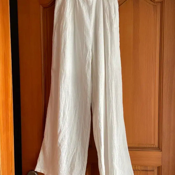 [BUNJANG] Linen Wide Pants / 린넨 와이드 팬츠