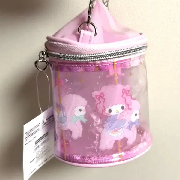 [BUNJANG] Sanrio My Melody Piano Carousel Pouch / 산리오 마이멜로디 피아노 회전목마 파우치
