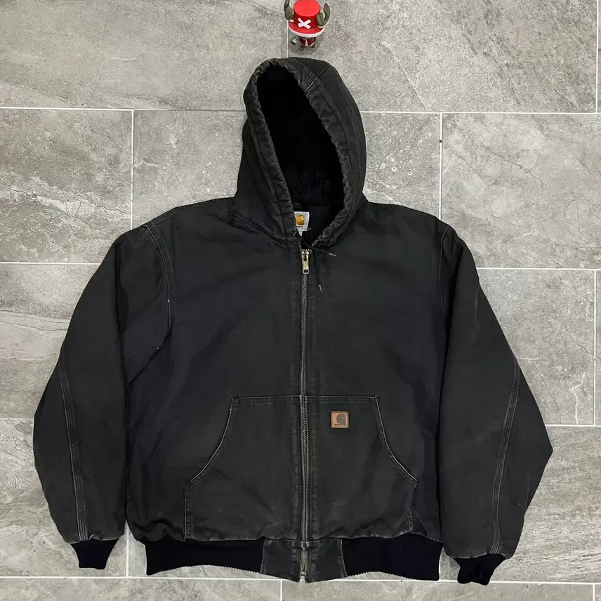 [BUNJANG] Carhartt J130 BLK Sandstone Duck Active Jacket (XL) / (XL) 칼하트 덕 액티브 후드자켓 J130 BLK 블랙