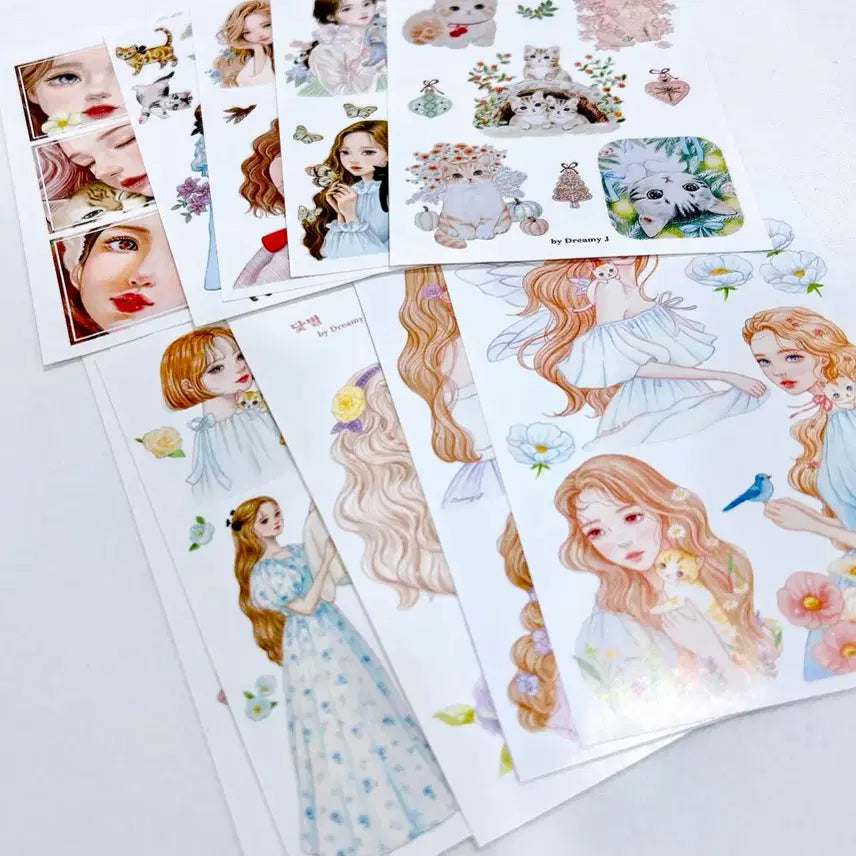 [BUNJANG] Dreamer J Random Sticker Ins Set (14pcs) / 드리미제이 스티커 인스 랜덤14장