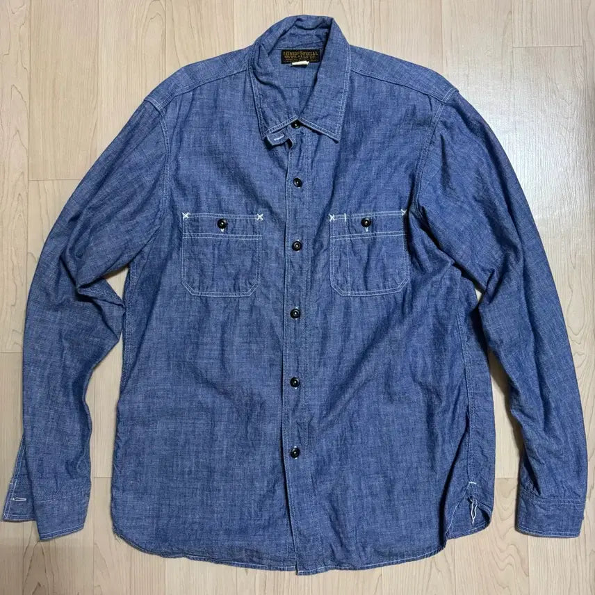 [BUNJANG] Freewheelers Neil Shirt Chambray Shirt Size 16 Used / 프리휠러스 닐셔츠 샴브레이셔츠 16사이즈 중고