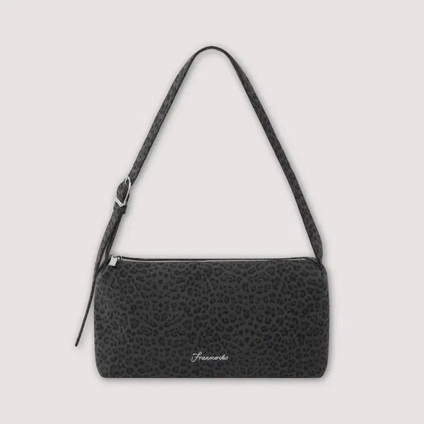 [BUNJANG] Franmerico Leopard Shoulder Bag - Charcoal / 프랑메리코 Leopard Shoulder Bag - Charcoal