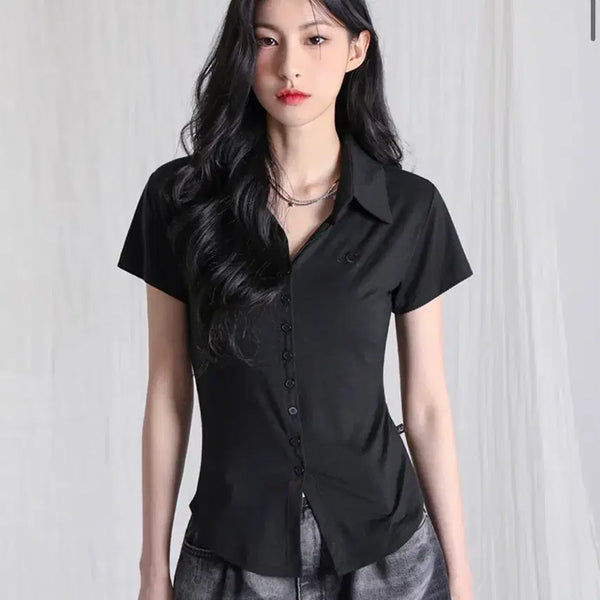 [BUNJANG] Urban Dress Black Short Sleeve Shirt / 어반드레스 셔츠