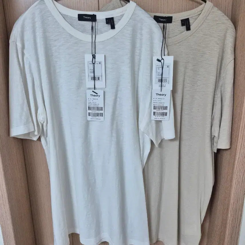 [BUNJANG] Theory Cosmos Essential T-Shirt (White, Sand) Bundle Set / [L]띠어리 코스모스 에센셜 티 (화이트, 샌드) 일괄판매