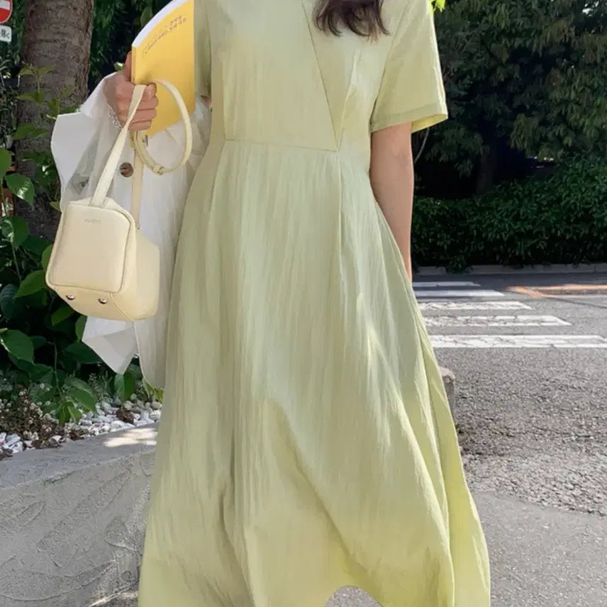 [BUNJANG] Jemma World Flow Air Wrap Dress Apple Lime Size 2 / (젬마월드)플로우에어 랩원피스 애플라임(사이즈2)