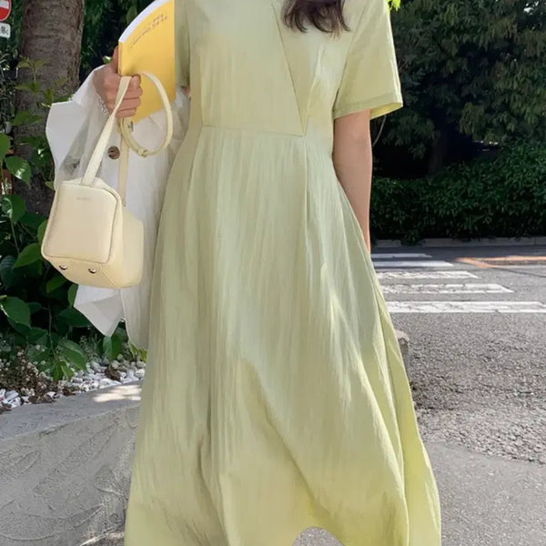 [BUNJANG] Jemma World Flow Air Wrap Dress Apple Lime Size 2 / (젬마월드)플로우에어 랩원피스 애플라임(사이즈2)