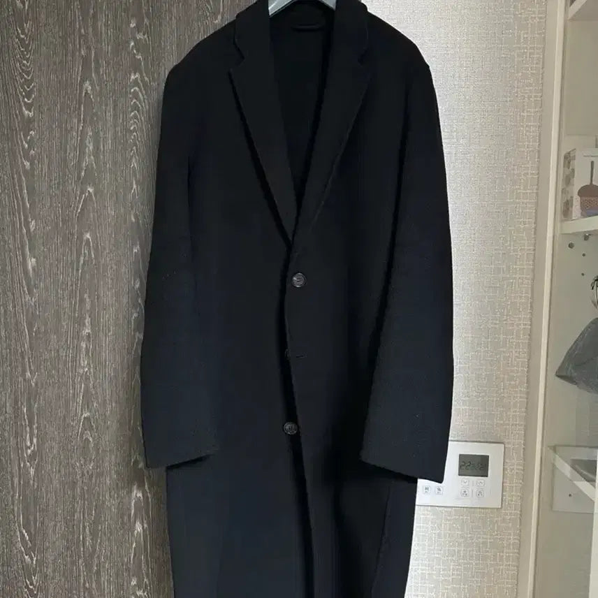 [BUNJANG] Acne Studios Charles Black Wool Cashmere Blend Coat 46 / 아크네 스튜디오 찰스 블랙 코트 46