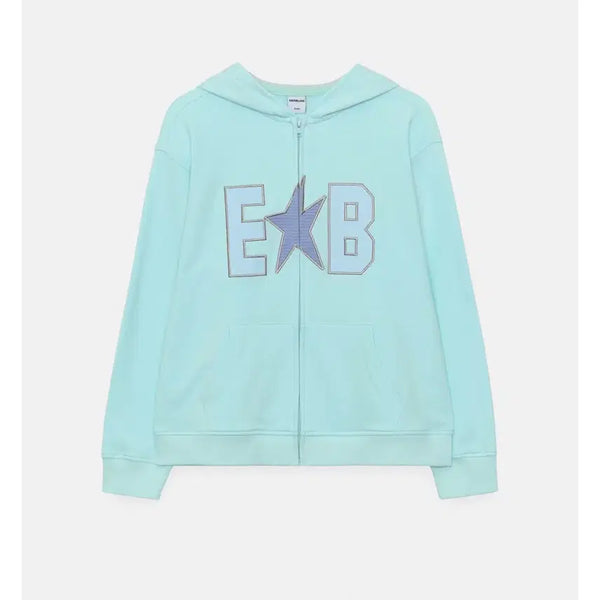 [BUNJANG] Enzo Blues Waffle Patch Zip-Up Hoodie / 엔조블루스 와플 패치 집업 후디