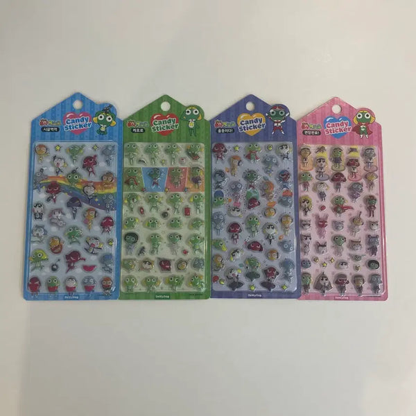 [BUNJANG] Keroro Gunso Candy Bongbong Stickers Tamama Kururu Dororo Zeroro / 새상품) 개구리중사케로로 캔디 봉봉 스티커 기로로 타마마 쿠루루 도로로