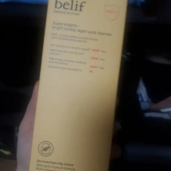 [BUNJANG] Belif Super Knights Bright Toning Vegan Pack Cleanser 150ml / 새상품 빌리프 슈퍼나이츠 브라이트 토닝 비건 팩 클렌저 150ml