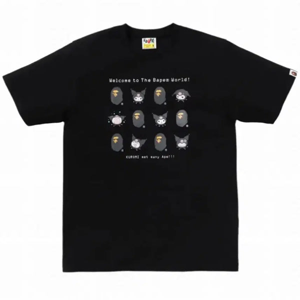 [BUNJANG] A Bathing Ape x Kuromi Collaboration T-Shirt Black / 베이프 쿠로미 콜라보 반팔티 블랙