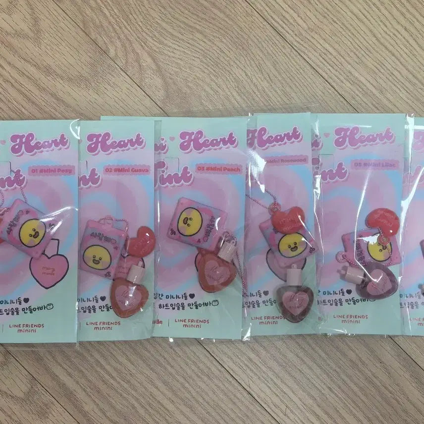 [BUNJANG] Merrymonde Mini Heart Tint Keyring Set (6 Colors) / 메리몽드 미니 하트 틴트키링 6종 세트