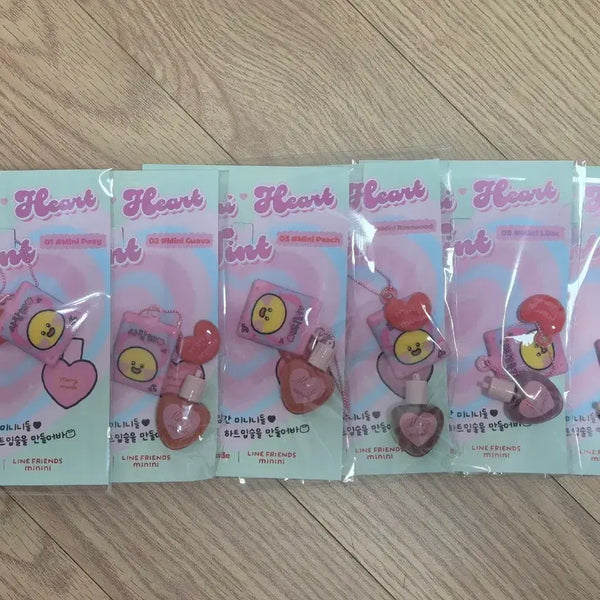 [BUNJANG] Merrymonde Mini Heart Tint Keyring Set (6 Colors) / 메리몽드 미니 하트 틴트키링 6종 세트