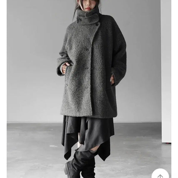 [BUNJANG] Tezen Bouclé Half Coat / 테즌 부클 하프코트 에이블리 뽀글이 코트 겨울옷