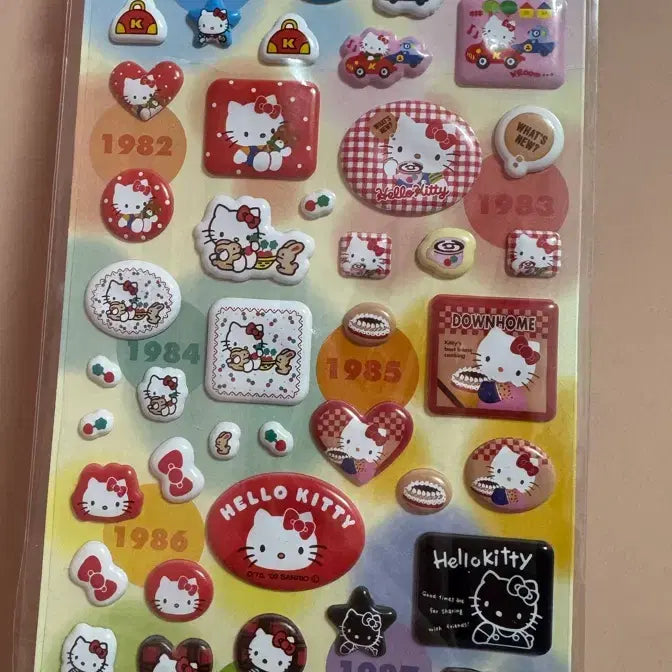 [BUNJANG] Vintage Hello Kitty 35th Anniversary Foam Stickers Set / 새상품)고전 헬로키티 35주년 폼 스티커