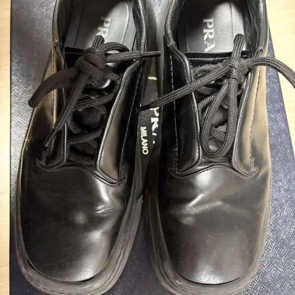 [BUNJANG] Prada Brushed Lace-Up Derby Shoes / 프라다 브러쉬드 레이스업 더비 6사이즈
