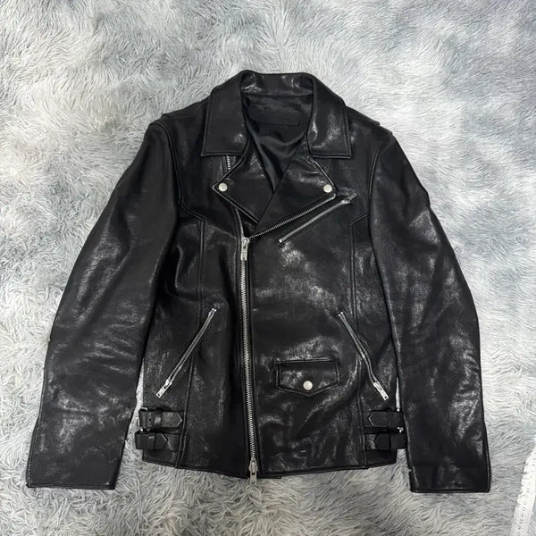 [BUNJANG] Noir Larmes Lambskin Leather Rider Jacket Size 46 / 느와르 라르메스 양가죽 라이더자켓 46사이즈 남성 90-95 정도