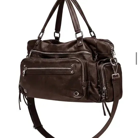 [BUNJANG] Blackpurple Bread Bag Brown Leather Tote Bag Shoulder Bag / 새제품/ 블랙퍼플 브레드백 브라운 가죽 토트백 숄더백