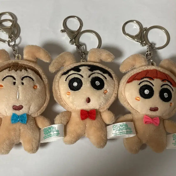 [BUNJANG] Shin-chan Kureyon Crayon Shin-chan Yuki Yoshinaga & Masao 3-Piece Keyring Set / 유리토끼 짱구,맹구,유리 키링
