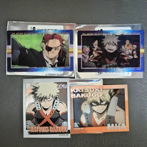 [BUNJANG] My Hero Academia Bakugo Julio Clear Card & Hologram Sticker Bundle / 히로아카 바쿠고 줄리오 클리어카드 홀로그램스티커 일괄 나히아