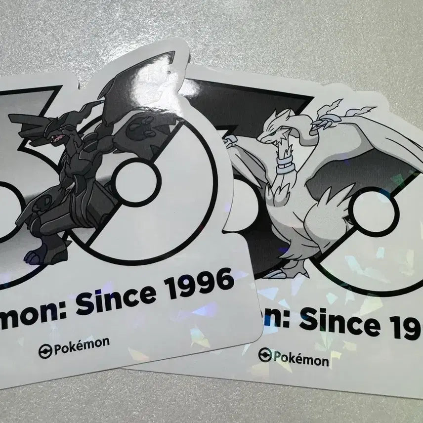 [BUNJANG] Pokemon 30th Anniversary Logo Sticker Set - Zekrom & Reshiram / 포켓몬 30주년 로고스티커 제크로무 레시라무 세트
