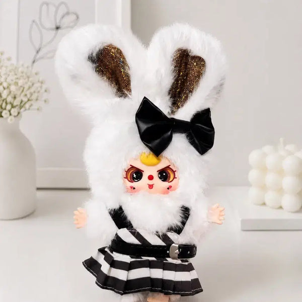 [BUNJANG] Babysle 50 Absolute Black & White Rabbit Plush Keychain / 베이비쓰리 50 앱솔루트 흑과백 블랙앤화이트 베쓰 예쁜눈 토끼 인형 키링
