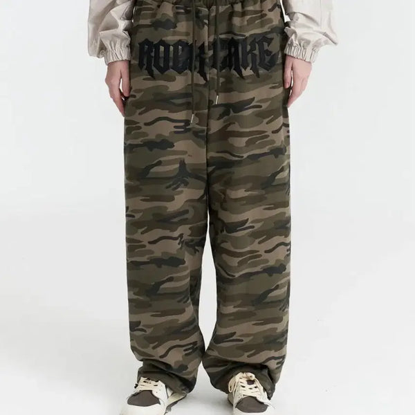 [BUNJANG] RAKEKE Camo Wide Pants / 무신사 락케이크 카모 와이드 팬츠