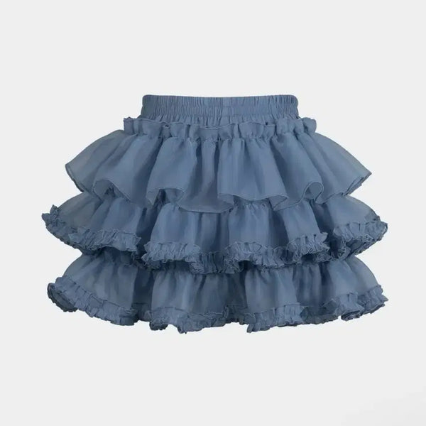 [BUNJANG] Rough Neck Tulle Pants Skirt Blue / 러프넥 튜튜 팬츠 스커트 블루